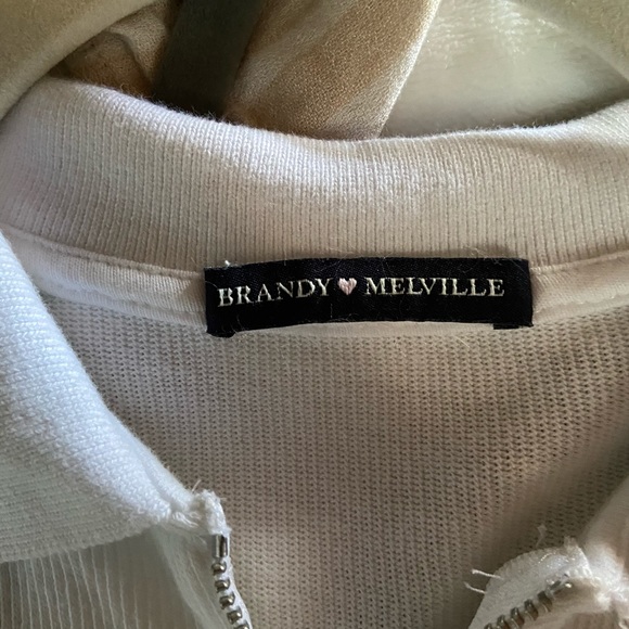 white quarter zip crop top - Picture 2 of 2